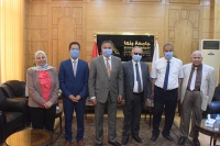 رئيس جامعة بنها يستقبل رئيس الجامعة المصرية الاسلامية بكازاخستان لبحث سبل التعاون المشترك