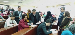 رئيس جامعة بنها يتفقد لجان الامتحانات لكلية التمريض⁦