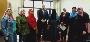زيارة دعم فني من وحدة المشروعات بالجامعة لوحدة المشروعات بالكلية