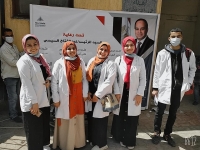 مشاركه كليه التمريض في القافله الطبيه لمبادره حياه كريمه