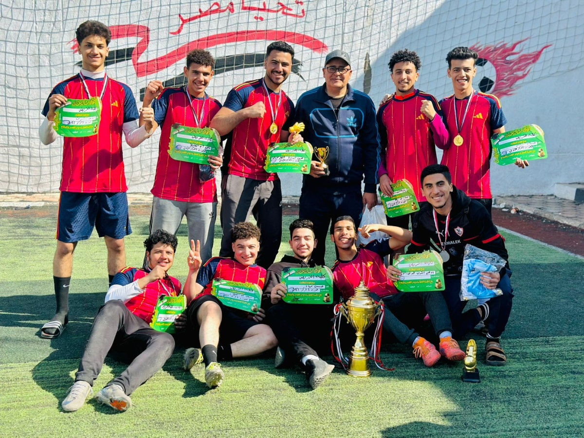 م انتهاء مسابقة خماسي كرة القدم... في الدورة الرمضانية – كلية التمريض، جامعة بنها
