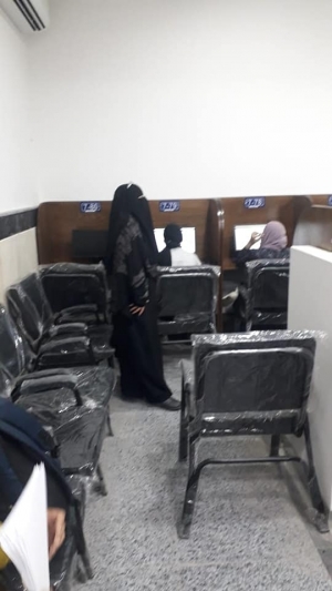 اليوم الثاني علي التوالي وتأدية اختبارات الفرقة الثانية لكلية التمريض جامعة بنها بمركز الاختبارات الإلكترونية بالجامعة