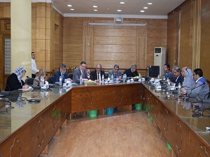 السعيد والمغربى يشهدان اجتماع اللجنة العليا لتطوير التعليم بجامعة بنها