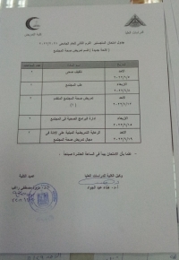 جدول امتحان ماجستير (لائحة جديدة) قسم تمريض صحة المجتمع ترم ثانى للعام الجامعى 2021-2022