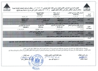 الجدول الدراسى المستوى الثانى فصل دراسى اول للعام الجامعى 2026/2027