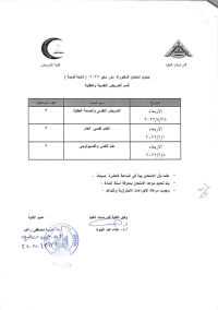 جدول امتحان دكتوراه (لائحة قديمة ) لقسم تمريض الفسية والعقلية  دور مايو 2022