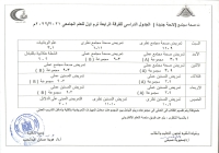 الجدول الدراسى للفرقة الرابعة ( قسم تمريض صحة المجتمع لائحة جديدة) ترم أول للعام الجامعى 2020-2021