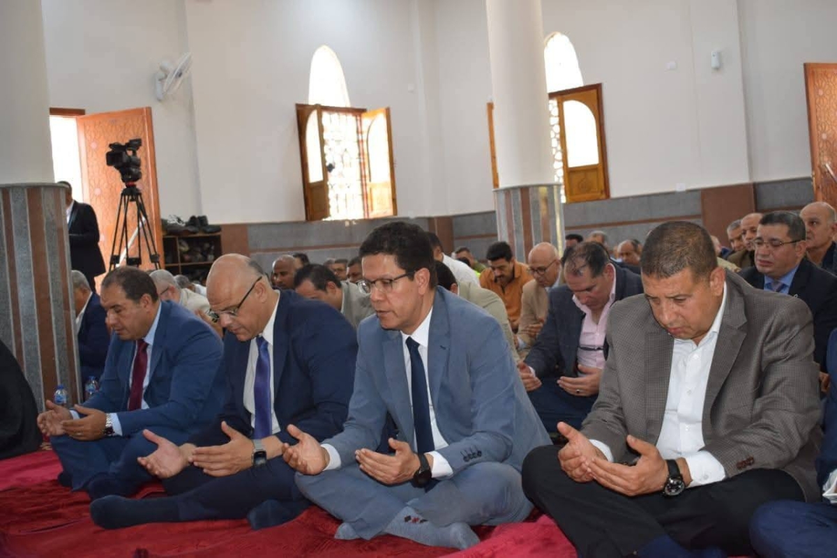 محافظ القليوبية ورئيس جامعة بنها ومدير الأمن يفتتحون مسجد الحبيب المصطفى بالحرم الجامعي بكفر سعد